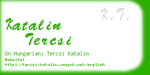 katalin tercsi business card